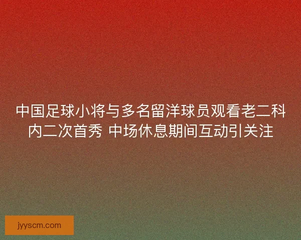 中国足球小将与多名留洋球员观看老二科内二次首秀 中场休息期间互动引关注 中国足球小将与多名留洋球员观看老二科内二次首秀 中场休息期间互动引关注